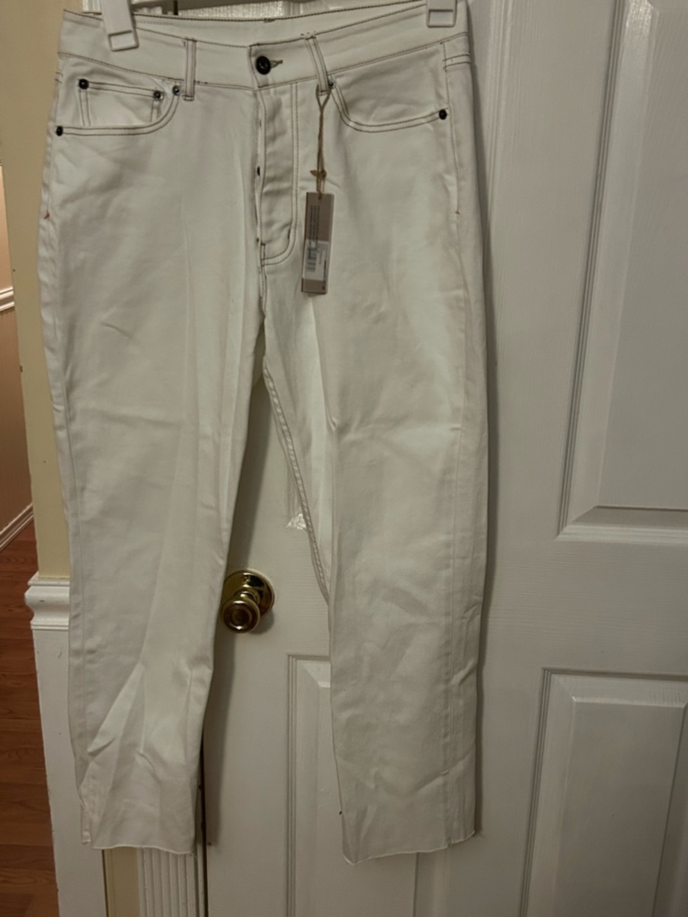 NWT The Normal Brand High-Rise Ankle Crop Women’s Jeans - White size 29 - Picture 6 of 13